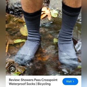 Showers Pass Waterproof Blue and Gray Men's Socks M/L